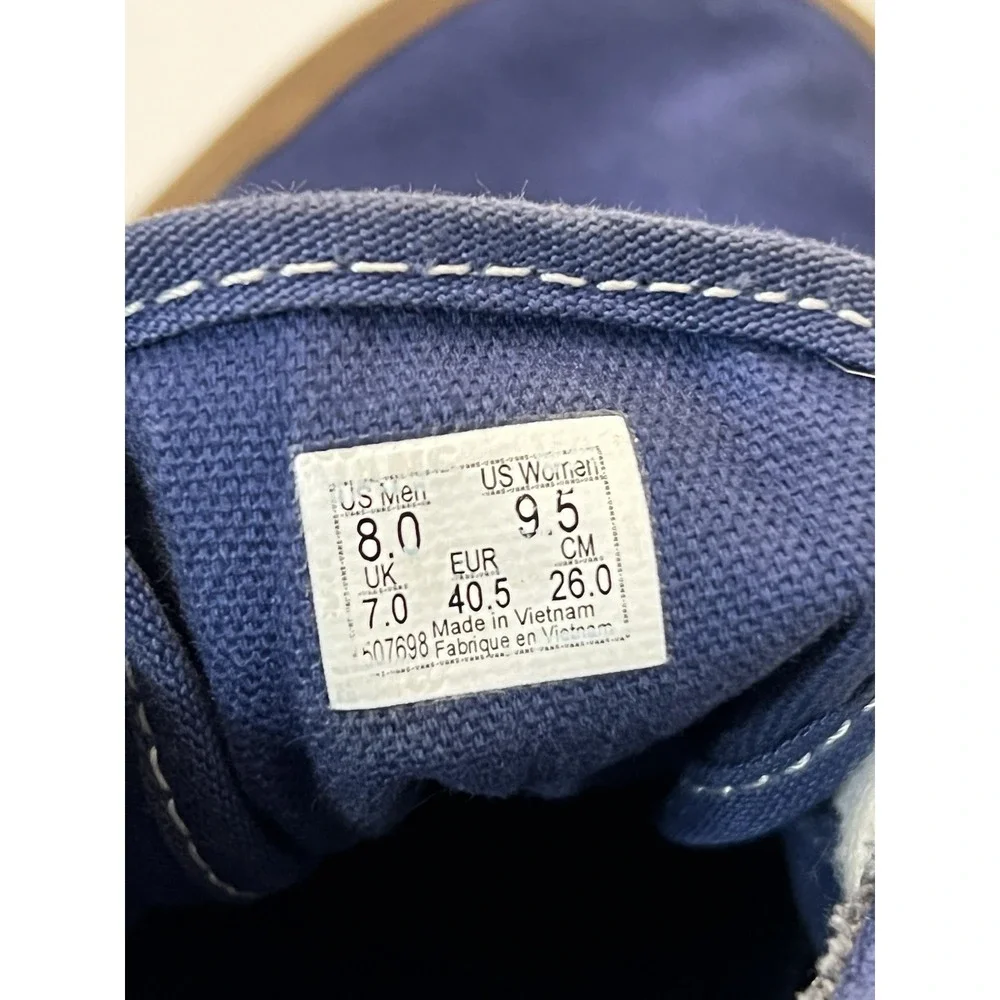 Vans 507698‎ Lace Up Navy Blue White Mens 8 Womens 9.5 Old Skool Skateboard